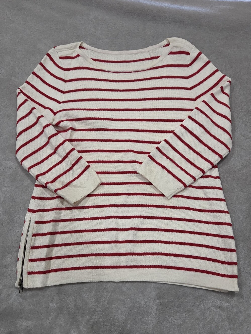 J.Crew Womens Red Striped Sweater